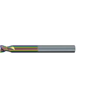 Picture of EMUGE 2838R.010 DIA 10MM SH 0.3937 LOC 0.3150 OAL 3.9370 End Mill Torus Standard Helix Carbide CrN Single End Corner Radius 0.0394 1.00MM Alu-Cut