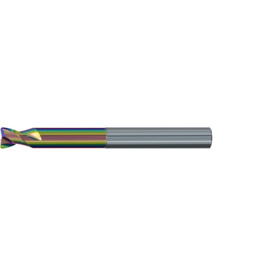 Picture of EMUGE 2838R.016 2838R.016 DIA 16MM SH 0.6299 LOC 0.4724 OAL 5.5118 End Mill Torus Standard Helix Carbide CrN Single End Corner Radius 0.0787 2.00MM Alu-Cut