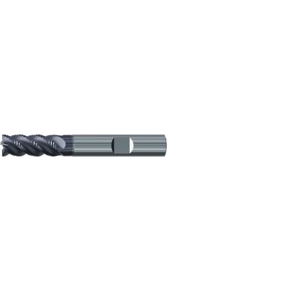 Picture of EMUGE 2873A.0250 DIA 1/4 SH 0.2500 LOC 0.5312 OAL 2.50 End Mill Carbide TiAlN Single End Square Sharp Multi-Cut