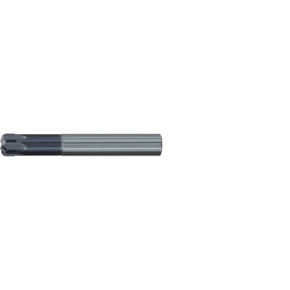 Picture of EMUGE 2876A.010010 DIA 10MM SH 0.3937 LOC 0.2362 OAL 2.8346 End Mill Torus Standard Helix Carbide TiAlN Single End Corner Radius 0.0394 1.00MM Hard-Cut