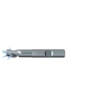 Picture of EMUGE 2883 Z.025025 DIA 25MM SH 0.9843 LOC 1.1811 OAL 4.9213 End Mill Standard Flute/With Coolant Variable Helix Carbide Uncoated Single End Corner Radius 0.0984 2.50MM Alu-Cut
