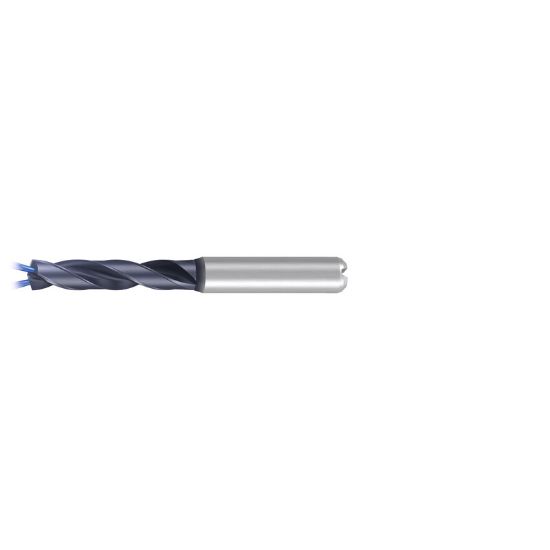 Picture of EMUGE TA203344.0430 Carbide Drill Coolant Thru Carbide 140° 0.169 Diameter 0.236 Shank 2.598 OAL 0.945 Flute 2 Flute TiAlN