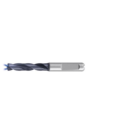 Picture of EMUGE TA503344.0900 Carbide Drill Coolant Thru Carbide 140° 0.354 Diameter 0.393 Shank 3.503 OAL 1.850 Flute 2 Flute AlCrN