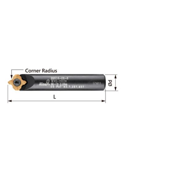 Picture of NINE 99616-06-6 Indexable Drill Spot Drill Cylindrical 0.2362 0.2360 5.99MM Cutter Dia