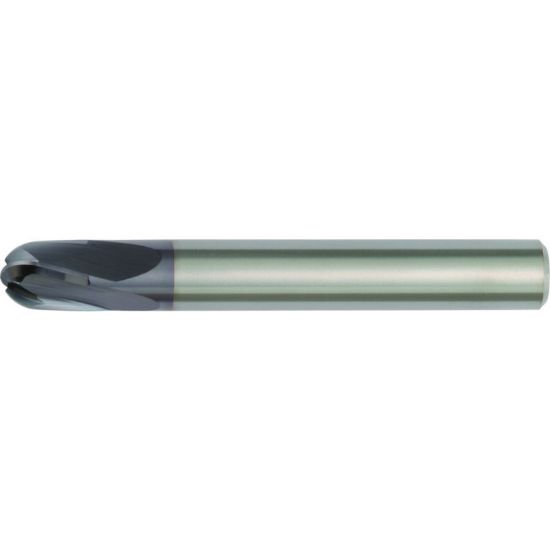 Picture of HANITA/WIDIA 715003000RT DIA 3MM SH 0.1181 LOC 0.1181 OAL 1.4961 End Mill Standard Flute High Helix Carbide TiCN Single End Ball Nose Vision Plus