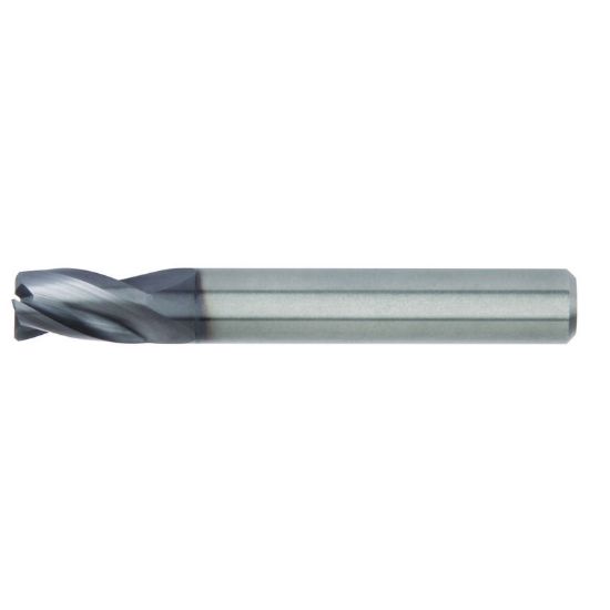Picture of HANITA/WIDIA D0030550W007 DIA 5.50MM SH 0.2362 LOC 0.2756 OAL 2.126 End Mill Standard Flute High Helix Carbide TiAlN Single End 45.0° Chamfer WIDIA Series Mills