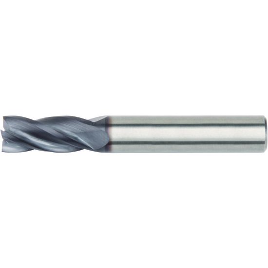 Picture of HANITA/WIDIA I4S0500T100R DIA 1/2 SH 0.50 LOC 1.00 OAL 3.00 End Mill Standard Flute High Helix Carbide TiAlN Single End Square Sharp WIDIA Series Mills