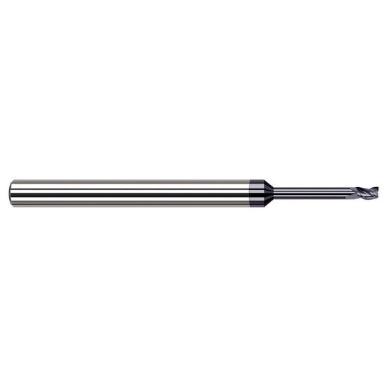 Picture of HARVEY Tool 34610-C3 .010 DIA Carbide STB FL 8x RCH EM, AlTiN End Mill Standard Flute Standard Helix Carbide AlTiN Single End Square Sharp