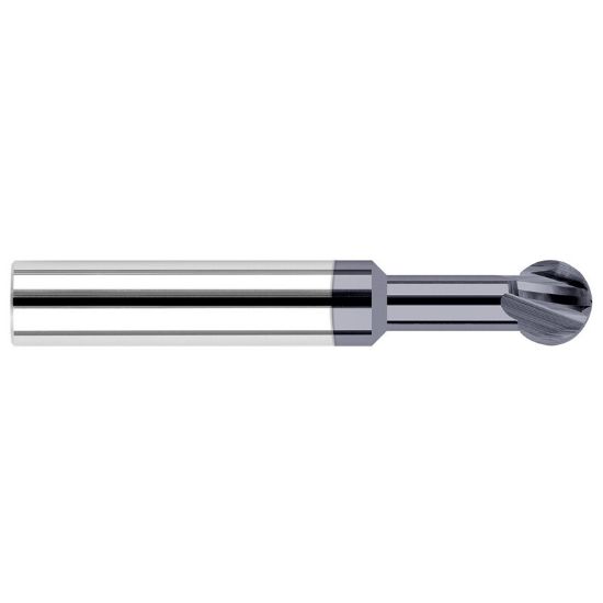 Picture of HARVEY Tool 39708-C3 1/8 D x 270 XL RCH UNDERCUT EM, AlTiN End Mill Standard Flute Standard Helix Carbide AlTiN Single End Ball Nose 270°