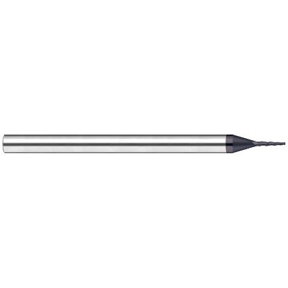 Picture of HARVEY Tool 41199-C6 .125 D x 15 DEG TaperED EM, AlTiN Nano End Mill Taper Flute Carbide AlTiN Single End Square Sharp
