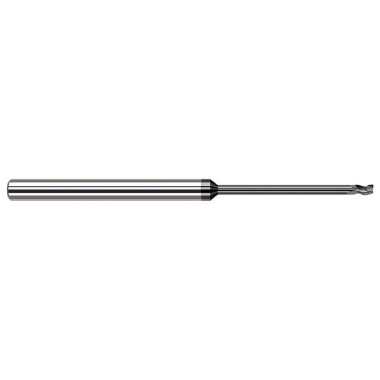 Picture of HARVEY Tool 48925-C4 .025 DIA Carbide STB FL 15x RCH EM, DIAMND End Mill Standard Flute Standard Helix Carbide Diamond Single End Square Sharp