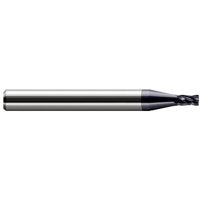 Picture of HARVEY Tool 50302-C3 .110 DIA Carbide Stub EM, 4 FL, AlTiN End Mill Standard Flute Standard Helix Carbide AlTiN Single End Square Sharp