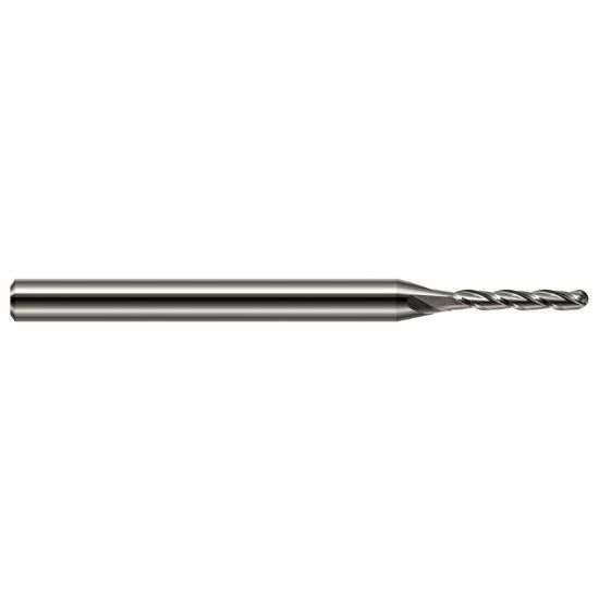 Picture of HARVEY Tool 895793 DIA 0.093 LOC 0.3750 OAL 2.50 End Mill Standard Flute Standard Helix Carbide Uncoated Single End Ball Nose