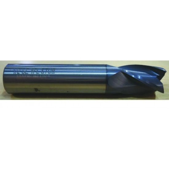Picture of HTC 110-3125 DIA 1/8 SH 0.1250 LOC 0.2500 OAL 1.50 End Mill Standard Flute Standard Helix Carbide AlTiN Single End Square Sharp