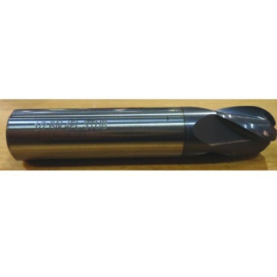 Picture of HTC 115-2312 DIA 5/16 SH 0.3750 LOC 0.50 OAL 2.00 End Mill Standard Flute Standard Helix Carbide AlTiN Single End Ball Nose