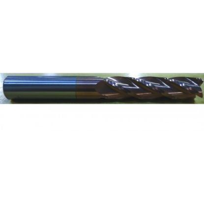 Picture of HTC 154-4100 DIA 1 SH 1.00 LOC 2.2500 OAL 5.00 End Mill Standard Flute Standard Helix Carbide TiCN Single End Square Sharp