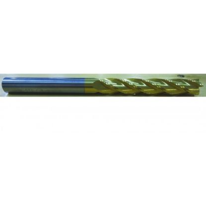 Picture of HTC 172-4500 DIA 1/2 SH 0.50 LOC 3.00 OAL 6.00 End Mill Standard Flute Standard Helix Carbide TiN Single End Square Sharp