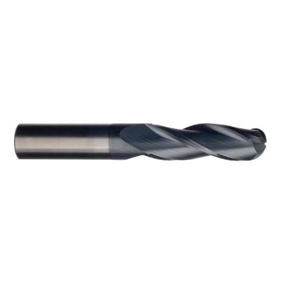 Picture of IMCO 32591 DIA 6MM SH 0.2362 LOC 0.7480 OAL 2.4803 End Mill Standard Flute Standard Helix Carbide AlTiN Single End Ball Nose General Purpose