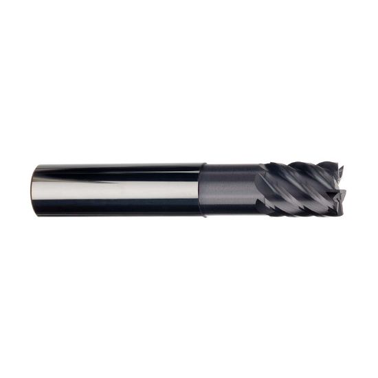 Picture of IMCO 62909 DIA 3/8 SH 0.3750 LOC 0.50 OAL 2.50 End Mill Carbide TiAlN Single End Corner Radius 0.0600 1.52MM Omega-6 Mill