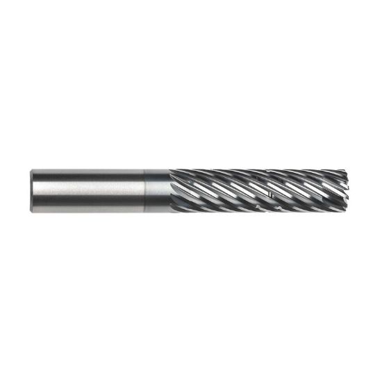 Picture of IMCO 64346 DIA 1 SH 1.00 LOC 3.00 OAL 6.00 End Mill Standard Flute Standard Helix Carbide AlCrN Single End Corner Radius 0.0600 1.52MM Pow-R-Path Mill