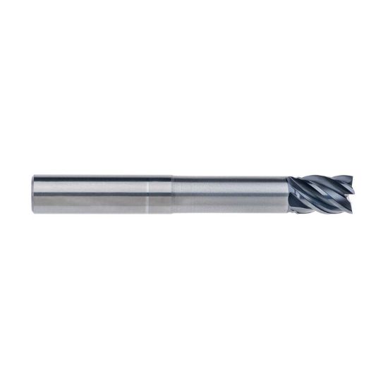 Picture of IMCO 65758 DIA 1/2 SH 0.50 LOC 0.6250 OAL 5.00 End Mill Standard Flute Standard Helix Carbide AlCrN Single End Corner Radius 0.0300 0.76MM enDURO Mill