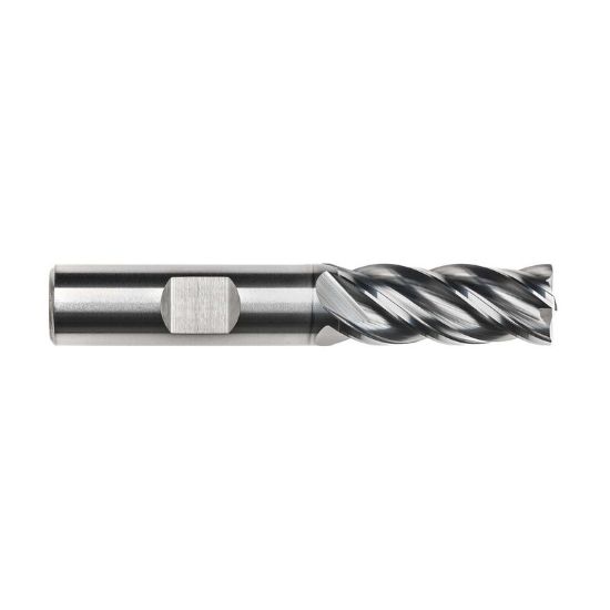 Picture of IMCO 68215 DIA 1 SH 1.00 LOC 2.2500 OAL 5.00 End Mill Standard Flute Variable Helix Carbide AlCrN Single End Square Sharp Pow-R-Feed Mill