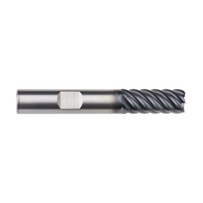Picture of IMCO 69229 DIA 1/2 SH 0.50 LOC 1.00 OAL 3.00 End Mill Standard Flute High Helix Carbide AlTiN Single End Square Sharp Omega-6 Mill
