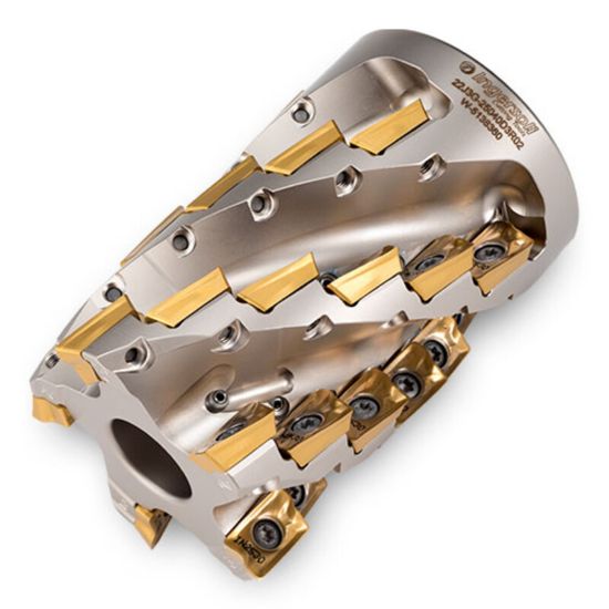 Picture of INGERSOLL 22J3G-25040D3R02 Milling Cutter 90.0°, Corn Cob 2.500 Cylindrical 1.0000 5 Flute Coolant 3.35 Max DOC 4.000 OAL