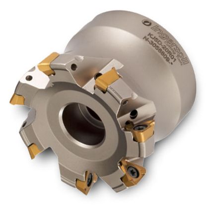 Picture of INGERSOLL KJ5D063R00 Milling Cutter 90.0° 2.480 Shell Arbor 0.8661 9 Flute Coolant 0.2756 Max DOC 1.574 OAL