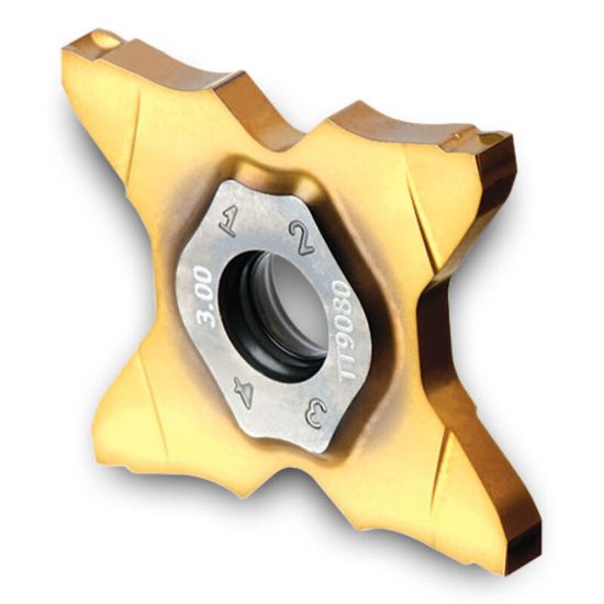 Picture of INGERSOLL TQC34-2.50-0.20 TT9080 Cut Off,Grooving Insert 0.098 Wide 0.008 Corner Radius TiAIN + TiN
