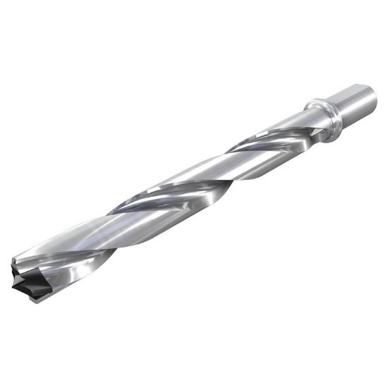 Picture of ISCAR DFN 1417-1133-125A-8D-IQ 1.417" Indexable Head Drill s with Coolant Holes and One Flat Shank, Drill ing Depth 8xD