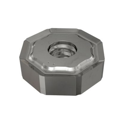 Picture of ISCAR ONHU080600-N-PL IC910 Milling Insert Octagonal 0.016 Corner Radius AlTiN