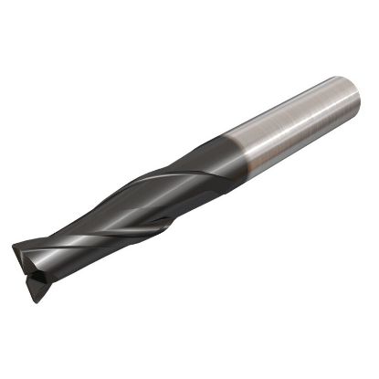 Picture of ISCAR ECCI-A-2 188-625-C188 IC300 DIA 3/16 SH 0.1875 LOC 0.6250 OAL 2.00 End Mill Standard Flute Standard Helix Carbide TiCN Single End 45.0° Chamfer SolidMill
