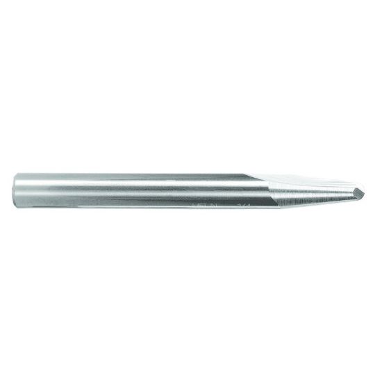 Picture of MELIN 17616 DIA 1/8 SH 0.2500 LOC 0.6875 OAL 2.50 End Mill Ball Nose Carbide Uncoated Single End Ball Nose