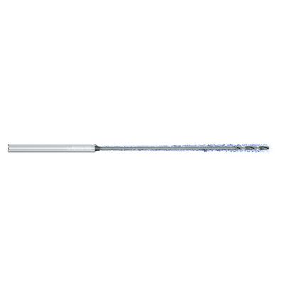 Picture of MIKRON 2.CFS.50051.IK.1 Carbide Drill Coolant Thru 140° 0.020 Diameter Cylindrical 0.118 2.520 OAL 2 Flute 50.0XD