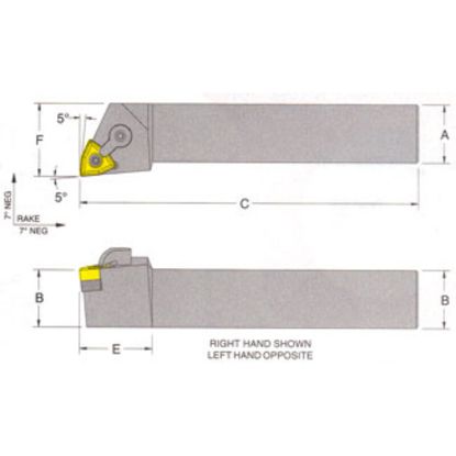 Picture of RMC MWLNR-24-4ETurning Stick Tool Trigon Insert Square 1.500 7.000 Oal Right Hand