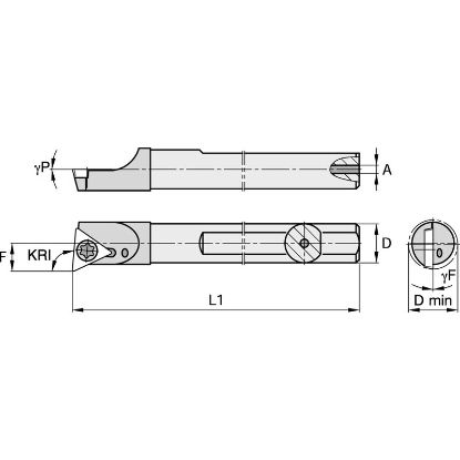Picture of WIDIA/KENNAMETAL SDBM162545R Carbide Triangle Insert Boring Bar 0.629