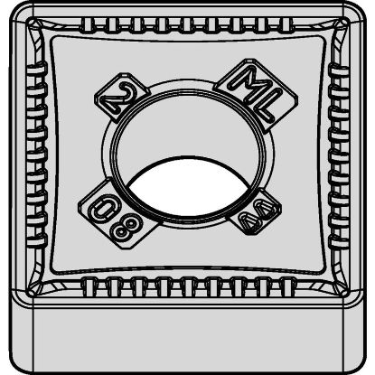 Picture of WIDIA/KENNAMETAL SNMG432ML WP15CT Insert Square TiN + TiCN + Al2O3 + ZrCN 0.031 Corner Radius