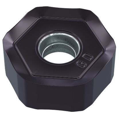 Picture of WIDIA/KENNAMETAL HNGJ0905ANSNGD WP25Powder Metal Milling Insert Hexagon TiAlN 0.047 Corner Radius