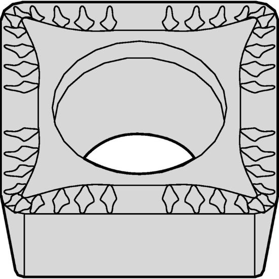 Picture of WIDIA/KENNAMETAL SCMT32.52 MU WK20CT Insert Square TiN + TiCN + Al2O3 0.031 Corner Radius