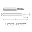 Picture of WIDIN WAE301015 DIA 1.50MM SH 0.2362 LOC 0.1575 OAL 1.771 End Mill Standard Flute High Helix Carbide Uncoated Single End Square Sharp ALU-WAVE
