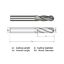 Picture of WIDIN WGB504A024-6 DIA 3/8 SH 0.3750 LOC 1.3750 OAL 6.00 End Mill Standard Flute Standard Helix Carbide Diamond Single End Ball Nose Z-GRA-MATE