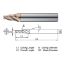 Picture of WIDIN WTE50403002 DIA 3MM SH 0.2362 LOC 0.5510 OAL 1.9685 End Mill Taper Flute Carbide AlTiN Single End Square Sharp WINNER