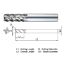 Picture of WIDIN XCR5042005 DIA 20MM SH 0.7874 LOC 1.7717 OAL 3.9370 End Mill Standard Flute High Helix Carbide TiAlN Single End Corner Radius 0.0197 0.50MM X-STAR