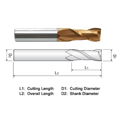 Picture of WIDIN ZE712060 DIA 6MM SH 0.2362 LOC 0.5118 OAL 1.9685 End Mill Standard Flute Standard Helix Carbide AlTiN Single End Square Sharp Z-STAR