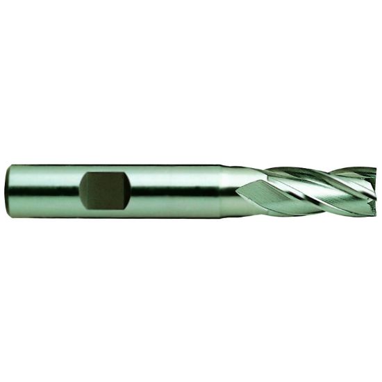 Picture of YG-1 07903CF DIA 1-1/2 SH 1.2500 LOC 3.00 OAL 5.50 End Mill Standard Flute Standard Helix Cobalt TiAlN Single End Square Sharp General Purpose
