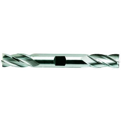 Picture of YG-1 13589TN DIA 7/16 SH 0.50 LOC 0.8750 OAL 4.00 End Mill Standard Flute Standard Helix Carbide TiN Double End Square Sharp Carbide End Mill