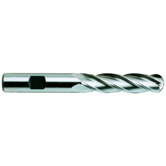 Picture of YG-1 44305 DIA 3/8 SH 0.3750 LOC 1.50 OAL 3.2500 End Mill Standard Flute Standard Helix Cobalt Uncoated Single End Ball Nose General Purpose