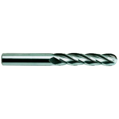 Picture of YG-1 53573TD DIA 1/4 SH 0.2500 LOC 1.50 OAL 4.00 End Mill Standard Flute Standard Helix Carbide Uncoated Single End Ball Nose Carbide End Mill