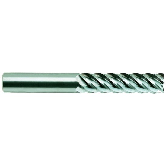 Picture of YG-1 58573TF DIA 1/4 SH 0.2500 LOC 1.2500 OAL 4.00 End Mill Standard Flute High Helix Carbide TiAlN Single End Square Sharp Carbide End Mill